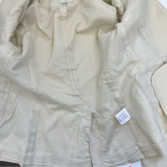 Joie Mehira Ivory Linen Open Front Blazer Sz 0 - Picture 9 of 16